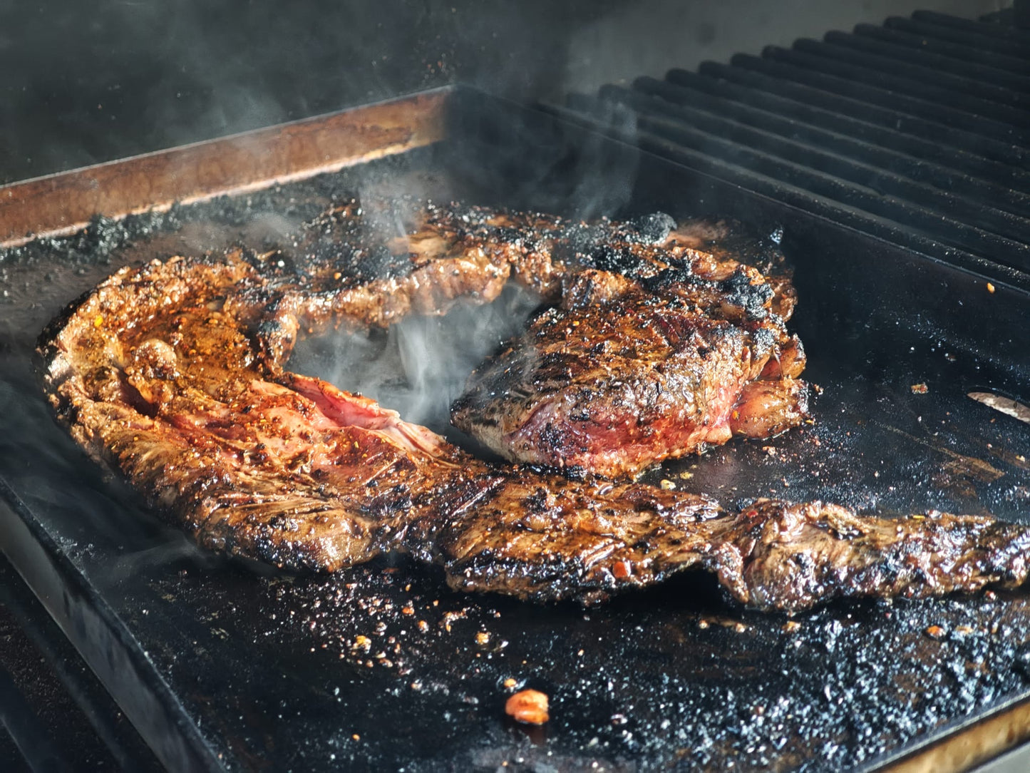 Edelstahl Plancha 49*30*4cm premium Grillplatte massiv 4mm - GEDA Grill