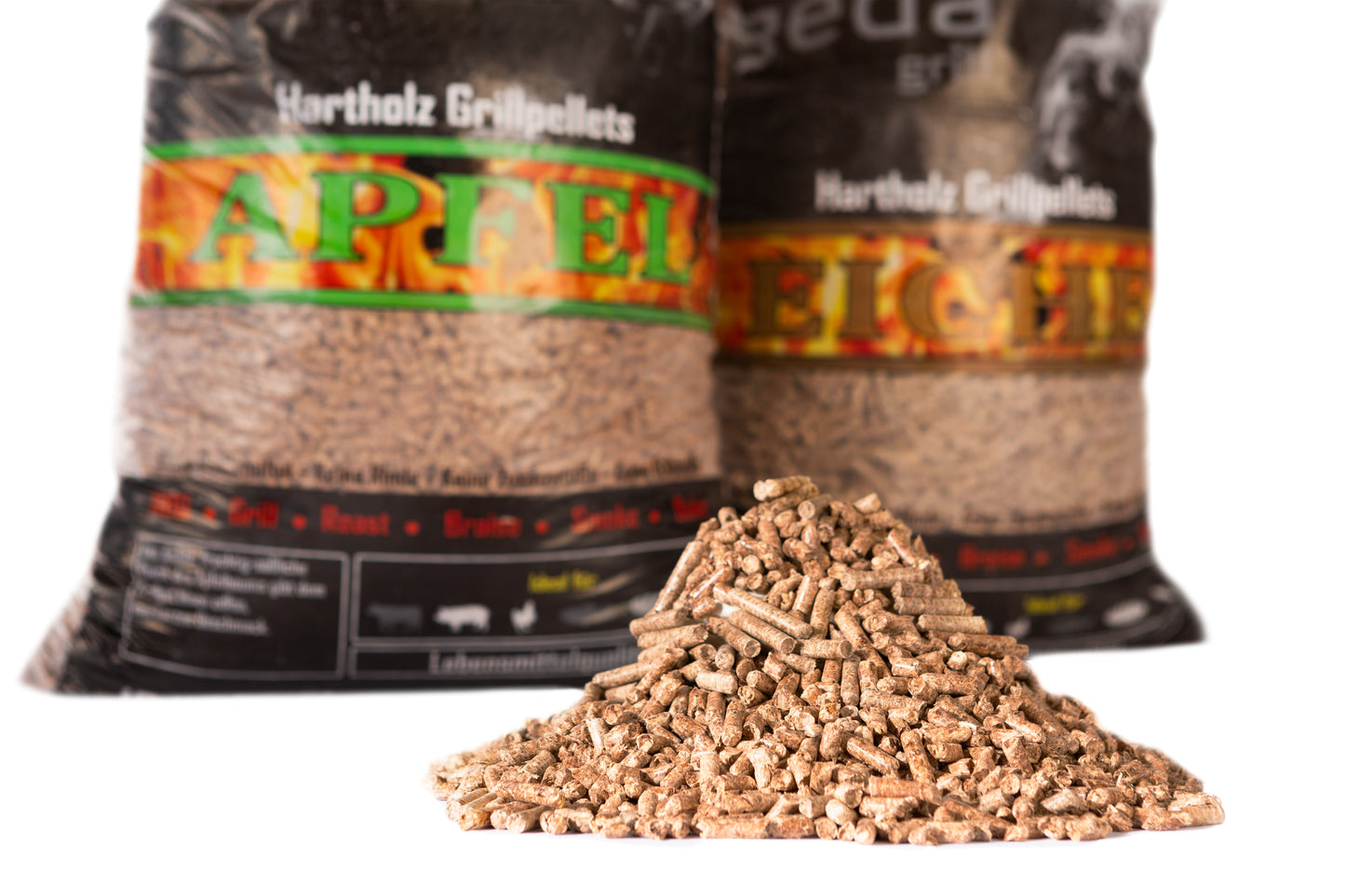 GEDA Grill 100% Hartholz Pellets BBQ Pellets 10kg -Apfel, für Pelletgrill, Räucherofen, Pelletpizzaofen