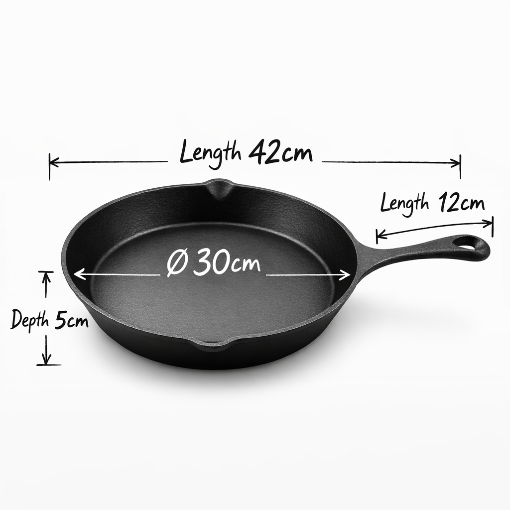 GEDA Cast Iron Skillet Ø30cm Gusseisenpfanne