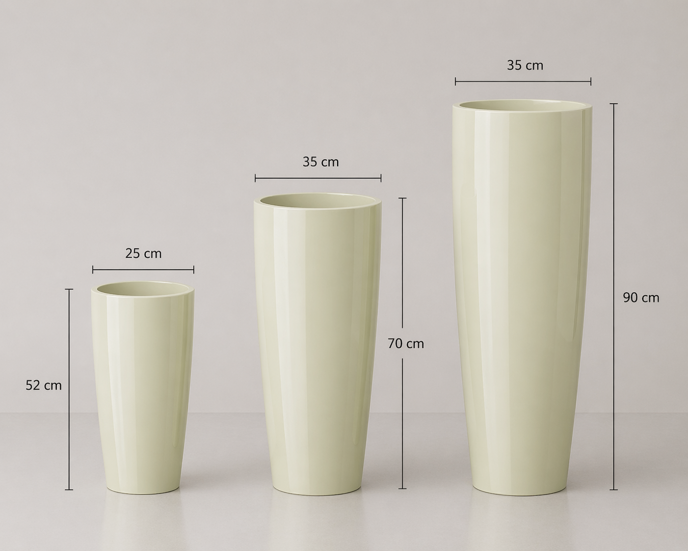 HEM living Essential Übertopf 'Galleria' Alto - CREMA