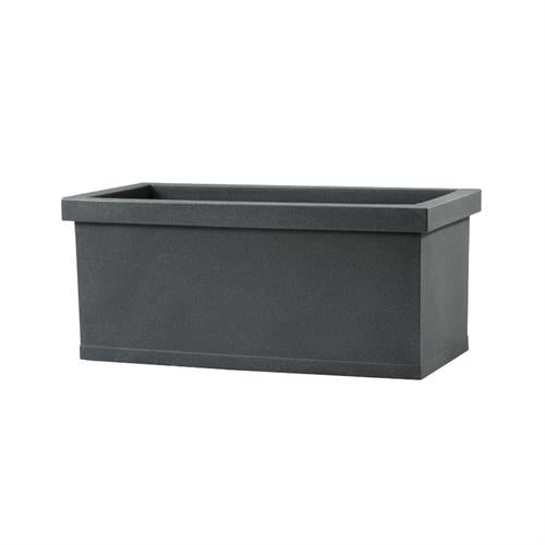 Trog / Planter box rechteckig Liscia Tera aus Italien - Anthrazit