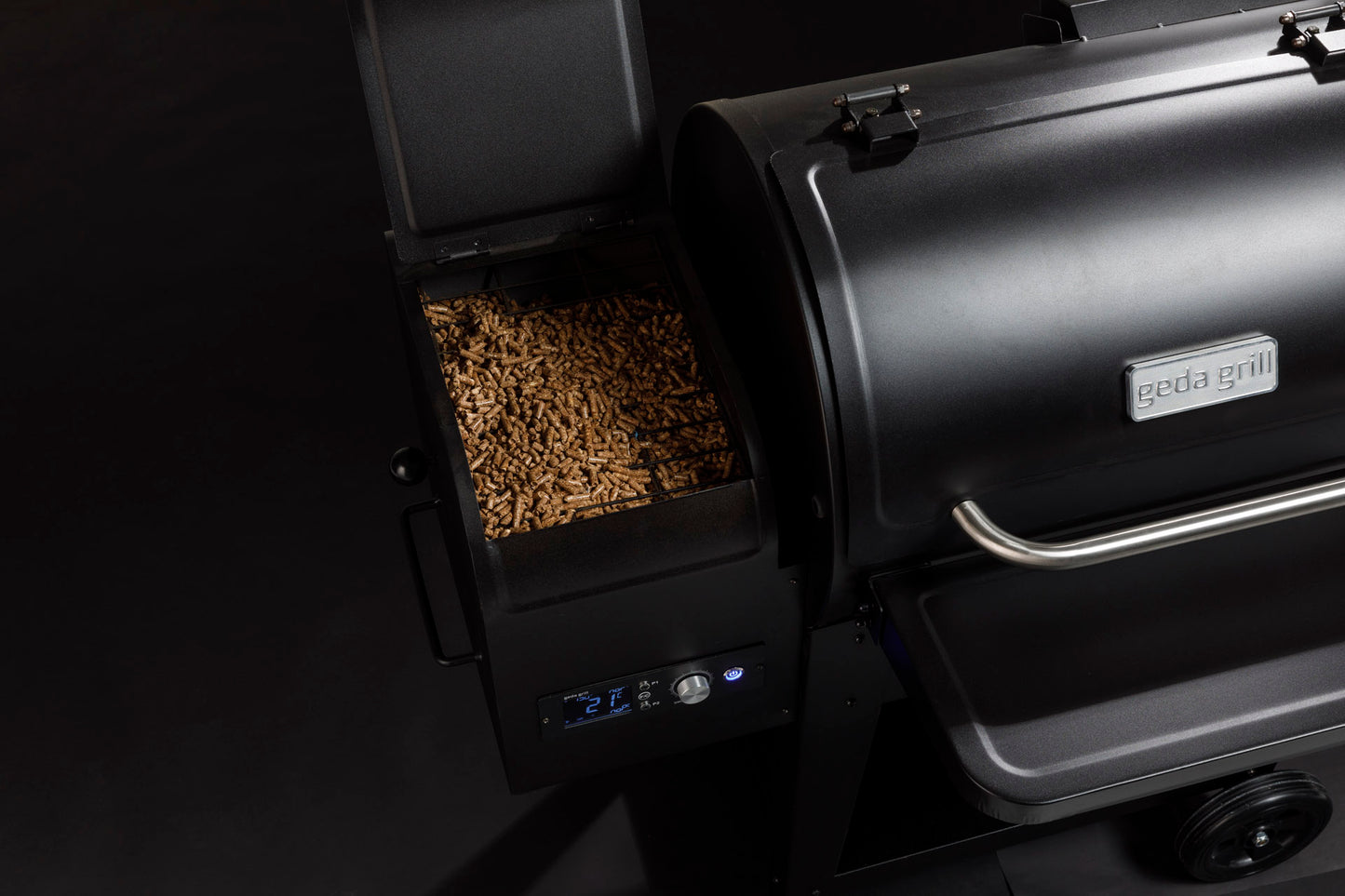 GEDA Grill Pelletsmoker 'Odin 95', digitale Steuerung, Direktfeuer, Pelletgrill 80°C - 265°C, inkl.Kerntemperaturfühler, ausklappbare Ablage