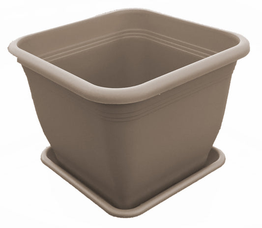 Blumentopf 'Piazza' Set 2tlg - TAUPE