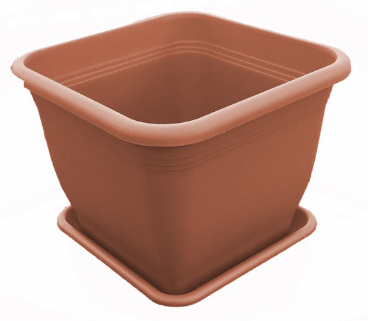 Blumentopf 'Piazza' Set 2tlg - TERRACOTTA