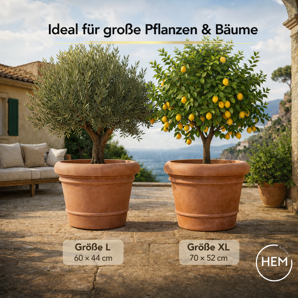 Pflanztopf Cilindro 'Sorrento' - TERRACOTTA